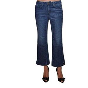 MICHAEL KORS Kick Crop Denim Jeans with Slit NWT Size 2